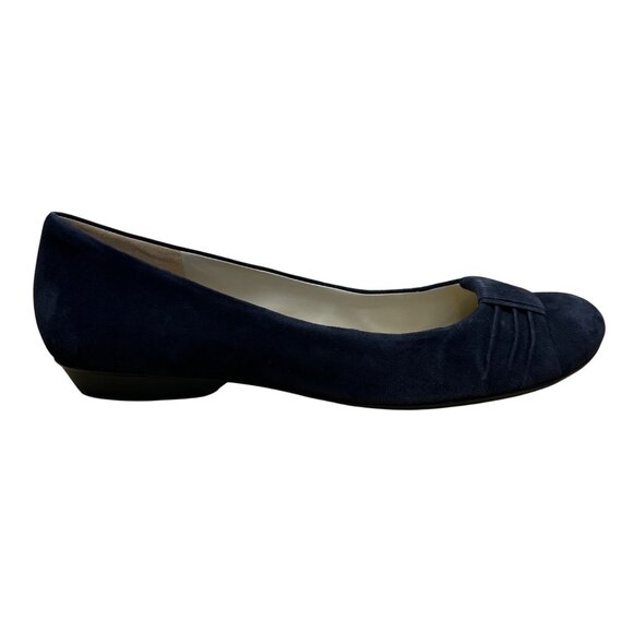Naturalizer Women’s Inky Blue Navy Suede Leather N5 Comfort Flats Shoes Size 12M - Picture 1 of 9